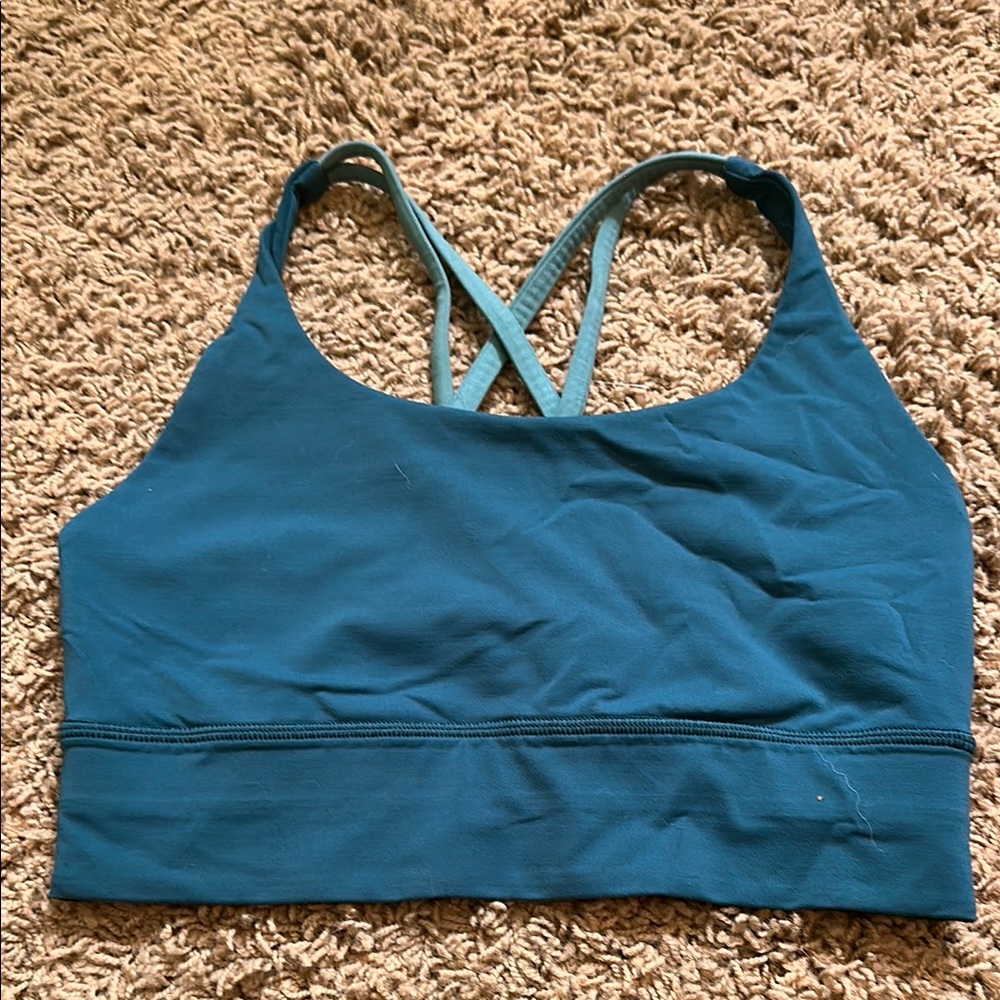 lululemon Energy Bra Long Line Teal Size 6